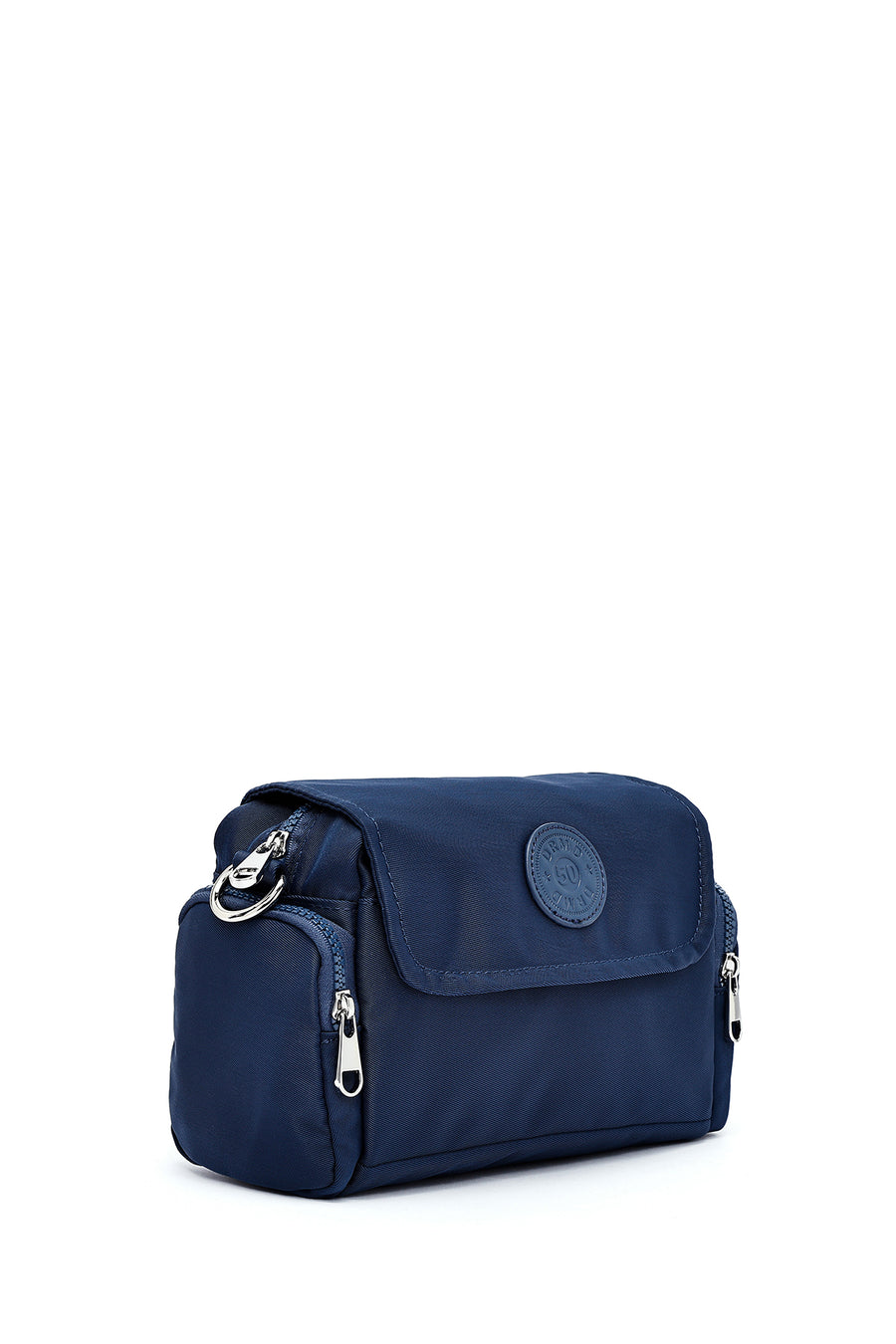 Women's Navy Blue Fabric Crossbody Bag