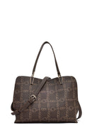 Women's Brown Long Strap Printed Shoulder Bag | Derimod