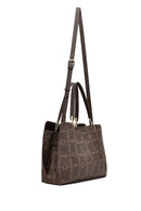 Women's Brown Long Strap Printed Shoulder Bag | Derimod