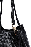 Women's Black Braided Shoulder Bag | Derimod