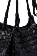 Women's Black Braided Shoulder Bag | Derimod