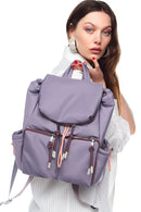Women's Lilac Fabric Backpack | Derimod