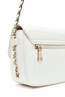 Women's White Long Strap Patent Leather Crossbody Bag | Derimod