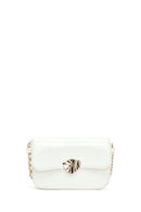 Women's White Long Strap Patent Leather Crossbody Bag | Derimod
