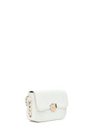 Women's White Long Strap Patent Leather Crossbody Bag | Derimod