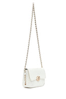 Women's White Long Strap Patent Leather Crossbody Bag | Derimod