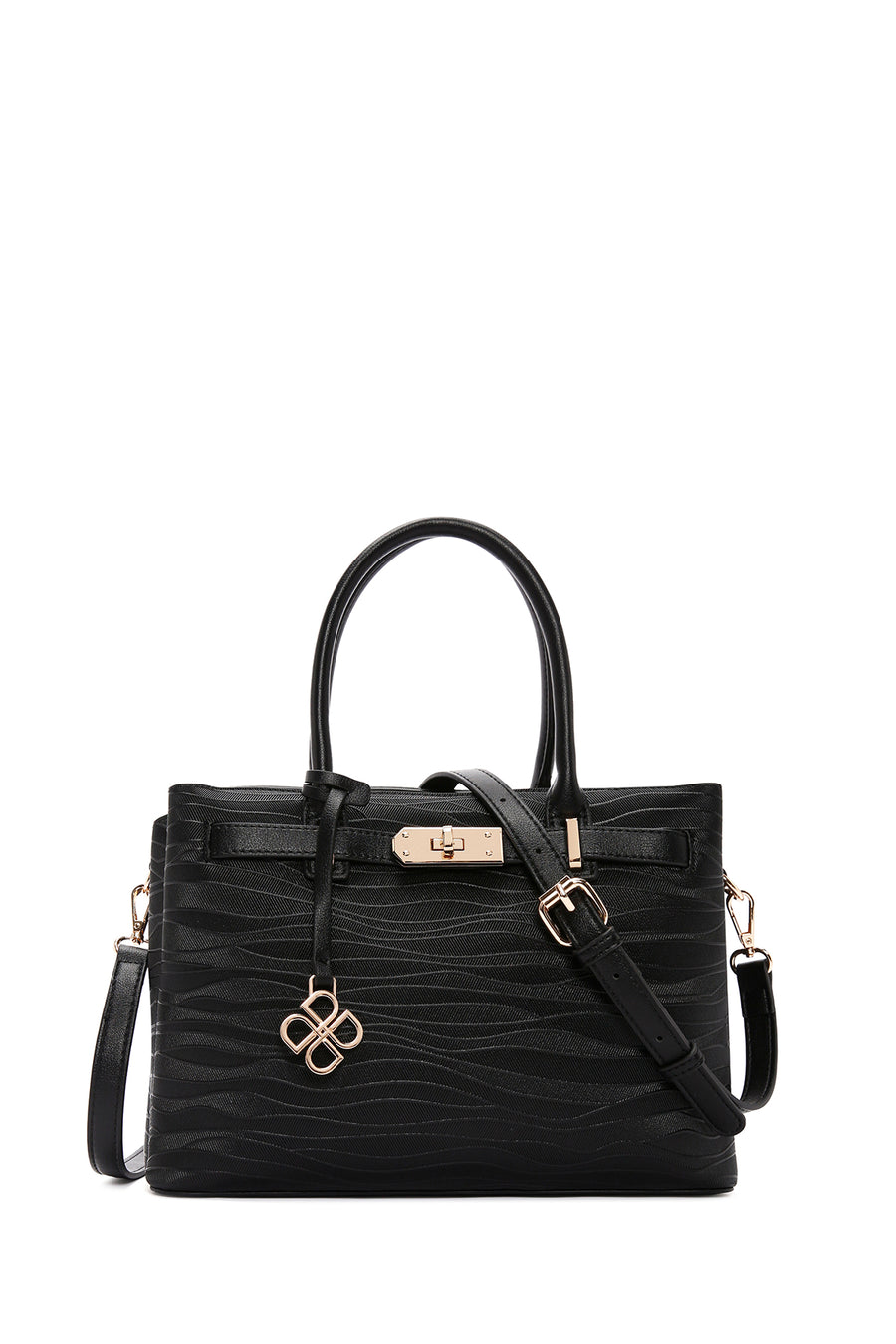 Women's Black Long Strap Printed Shoulder Bag 25SBD283026 | Derimod
