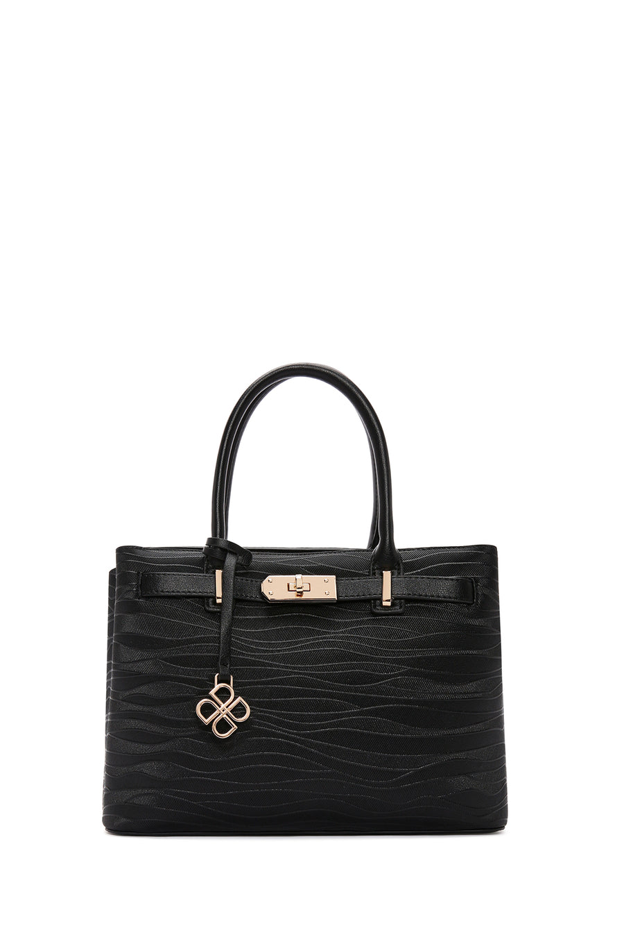 Women's Black Long Strap Printed Shoulder Bag