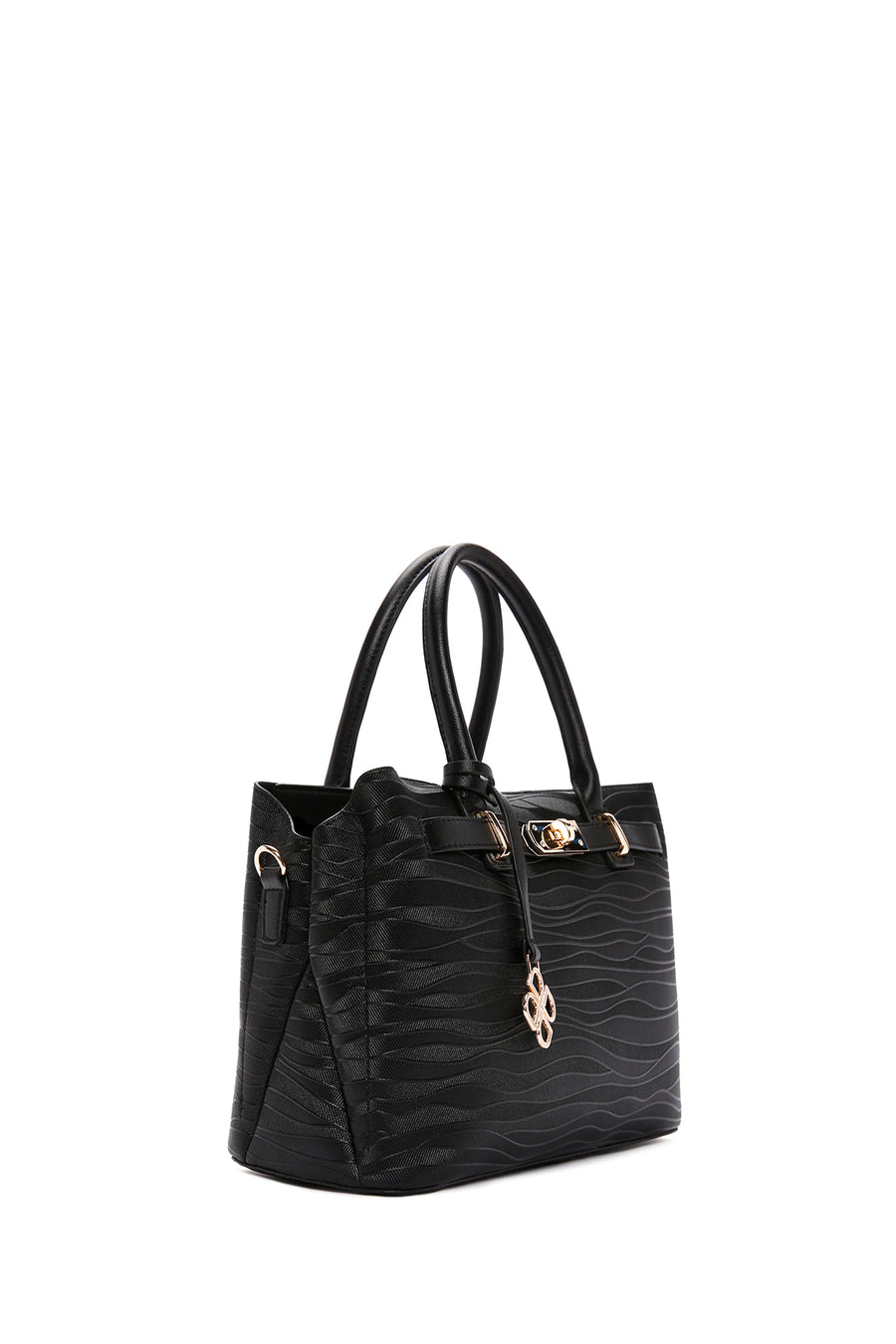 Women's Black Long Strap Printed Shoulder Bag