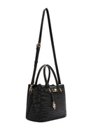 Women's Black Long Strap Printed Shoulder Bag | Derimod