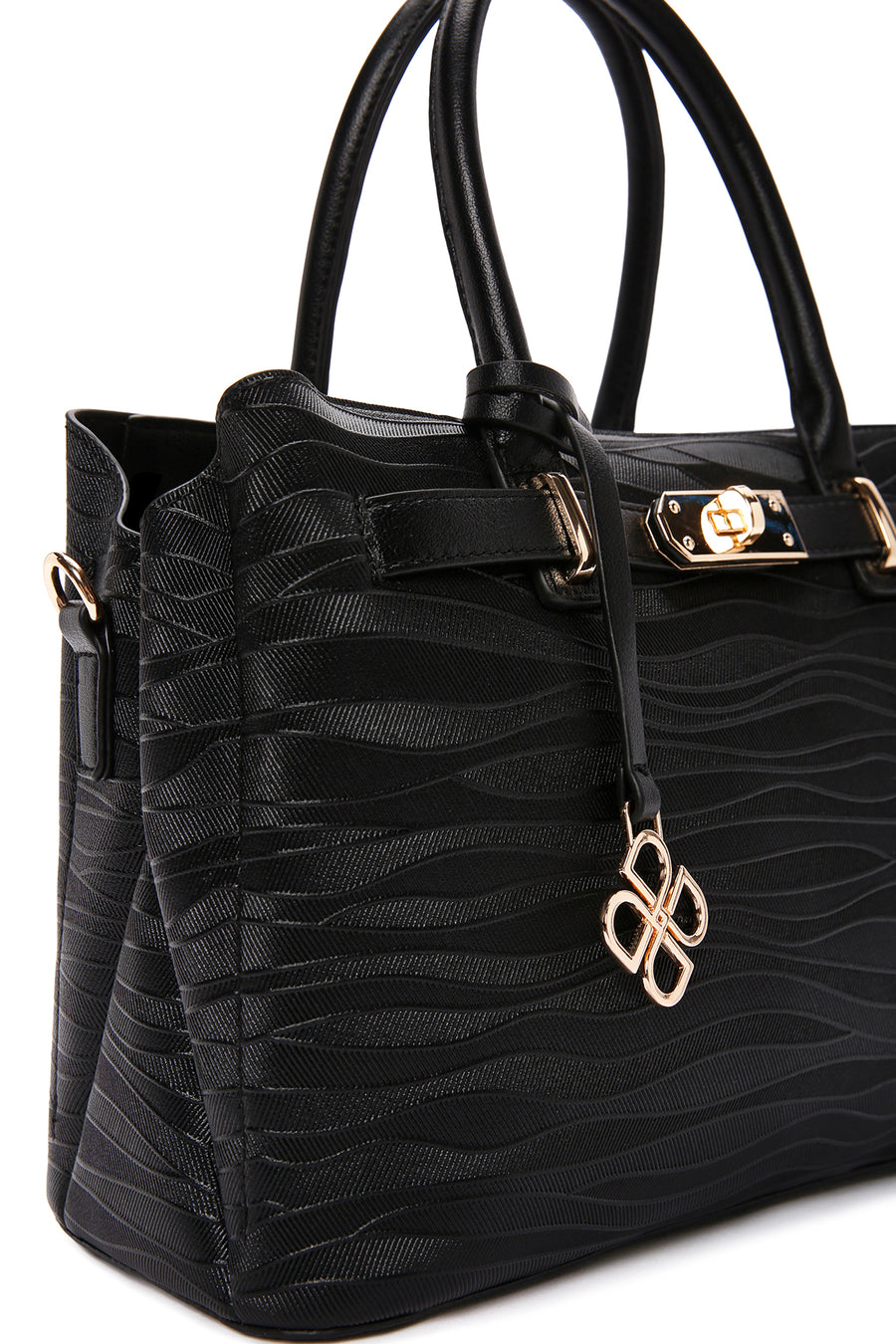 Women's Black Long Strap Printed Shoulder Bag