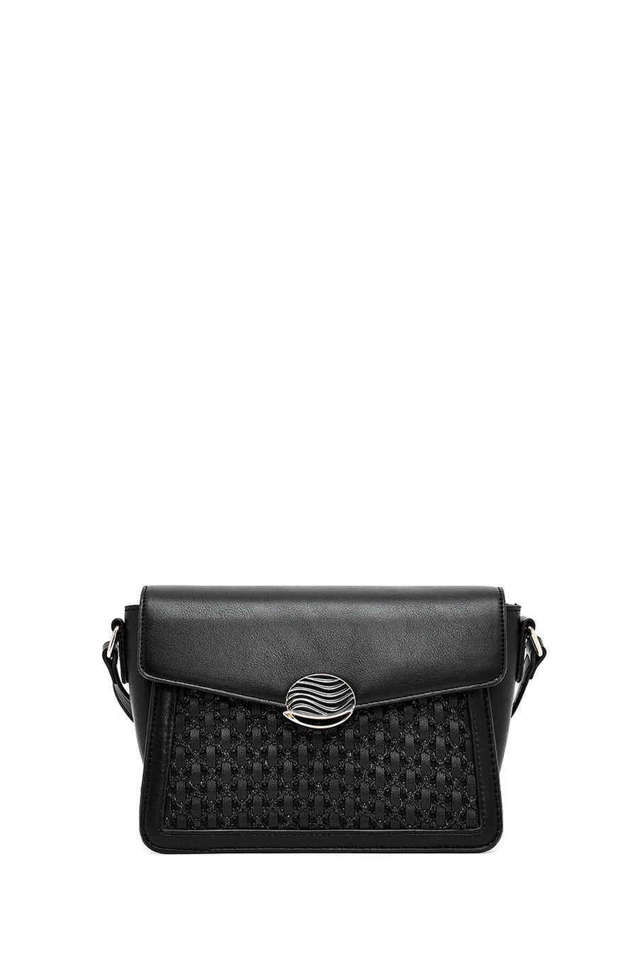 Women's Black Long Strap Crossbody Bag