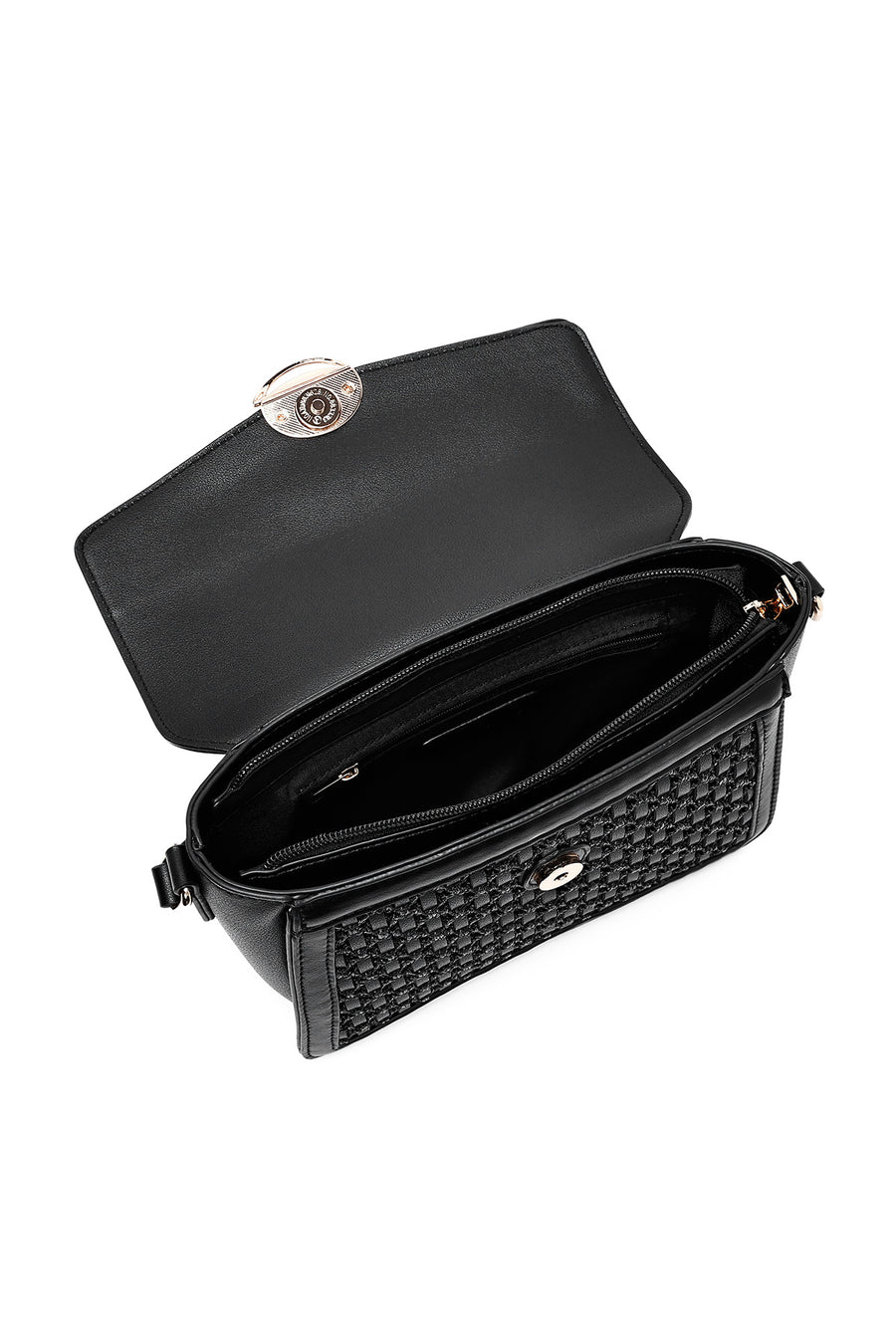 Women's Black Long Strap Crossbody Bag