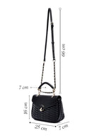 Women's Black Long Strap Quilted Crossbody Bag | Derimod