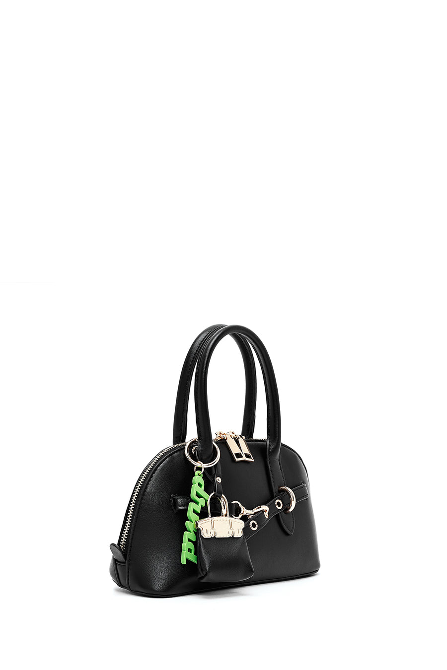 Women's Black Long Strap Accessory Mini Handbag