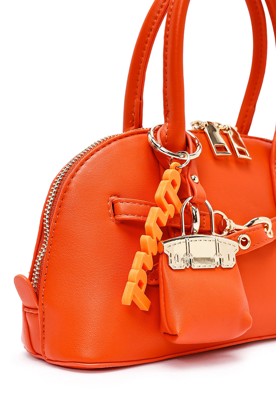 Women's Orange Long Strap Accessory Mini Handbag
