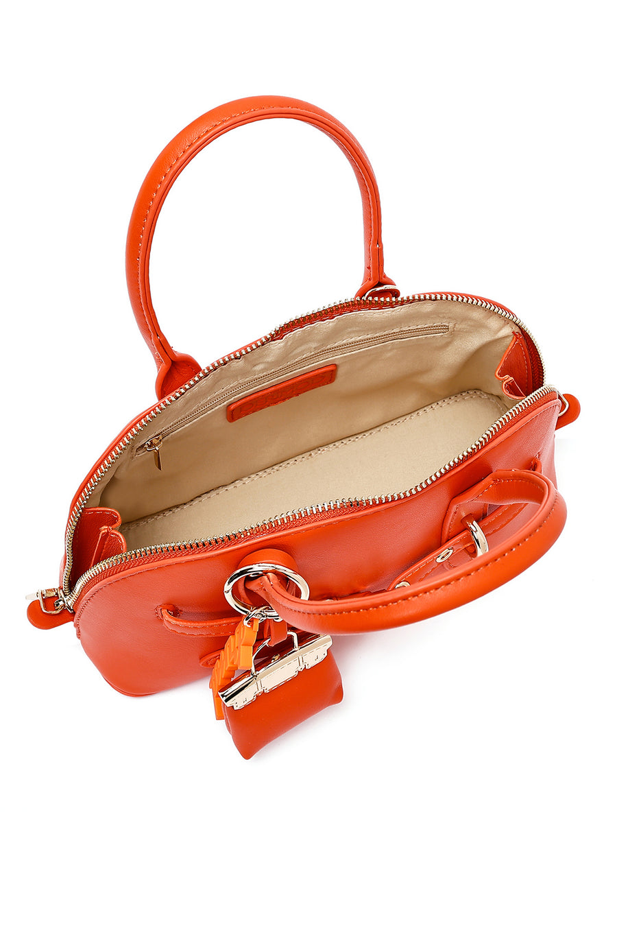 Women's Orange Long Strap Accessory Mini Handbag