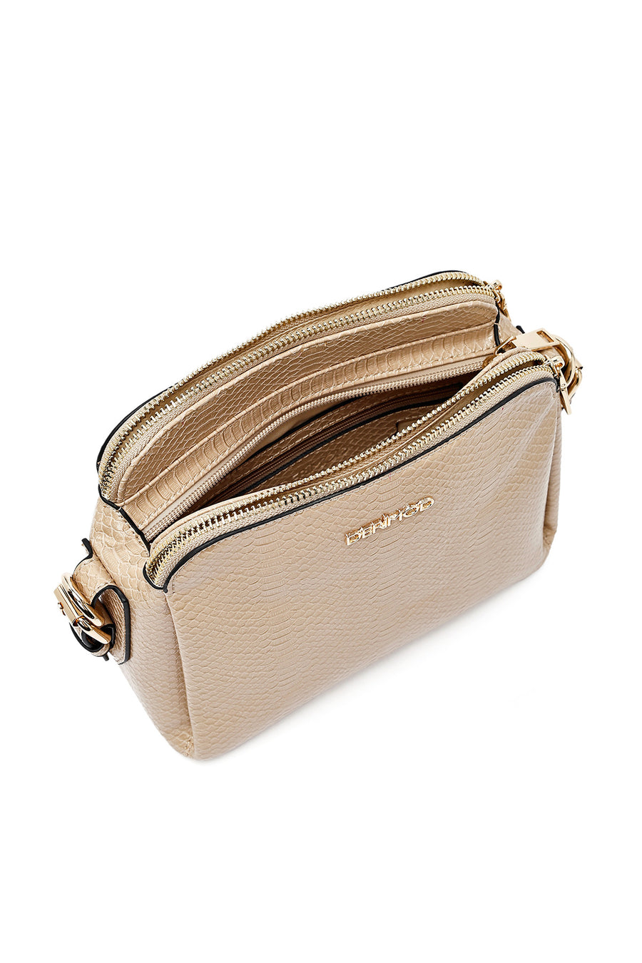 Women's Beige Long Strap Crossbody Bag