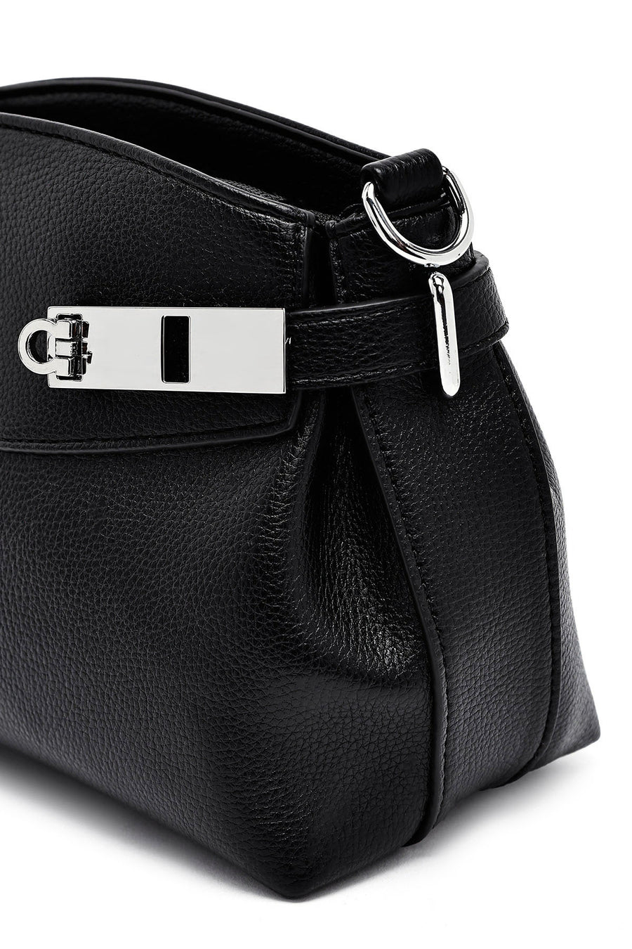 Women's Black Long Strap Crossbody Bag