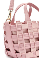 Woman Pink Long Strap Knitted Shoulder Bag | Derimod