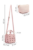 Woman Pink Long Strap Knitted Shoulder Bag | Derimod