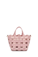 Woman Pink Long Strap Knitted Shoulder Bag | Derimod