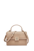 Women's Mink Long Strap Printed Crossbody Bag | Derimod