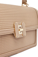 Women's Mink Long Strap Printed Crossbody Bag | Derimod