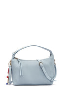Women's Blue Long Strap Accessory Detailed Printed Handbag | Derimod