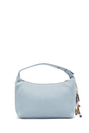 Women's Blue Long Strap Accessory Detailed Printed Handbag | Derimod
