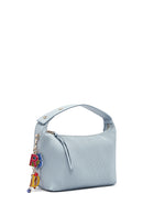 Women's Blue Long Strap Accessory Detailed Printed Handbag | Derimod