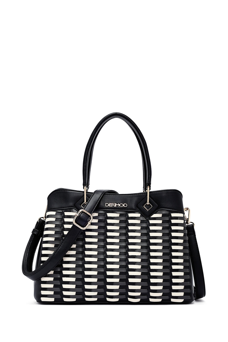 Women's Black Long Strap Knitted Shoulder Bag 25SBD285729 | Derimod