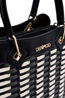 Women's Black Long Strap Knitted Shoulder Bag | Derimod