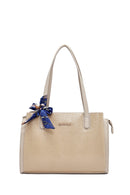 Women's Beige Patterned Classic Handbag | Derimod