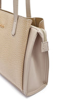 Women's Beige Patterned Classic Handbag | Derimod
