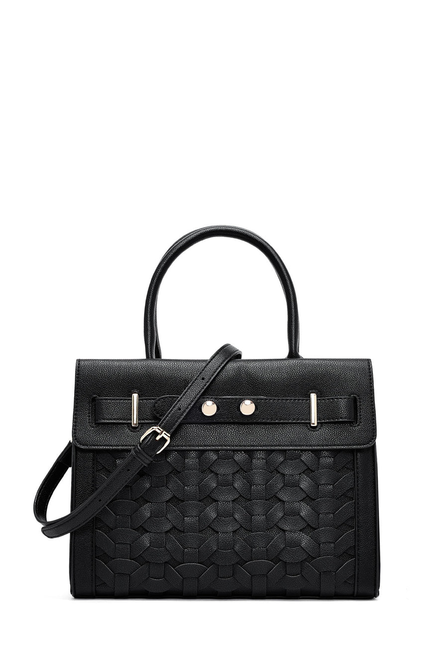 Women's Black Long Strap Knitted Classic Shoulder Bag 25SBD286429 | Derimod