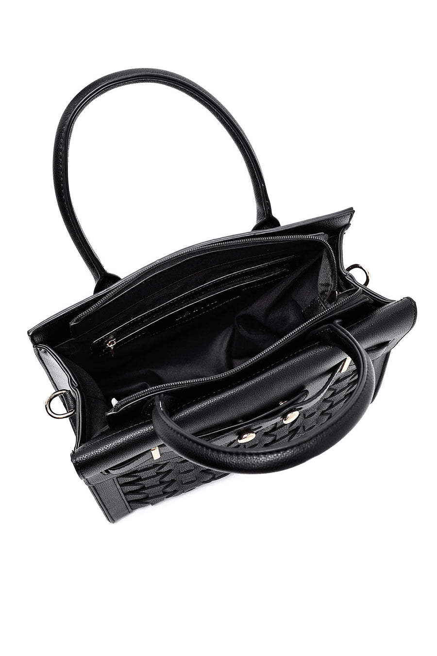 Women's Black Long Strap Knitted Classic Shoulder Bag