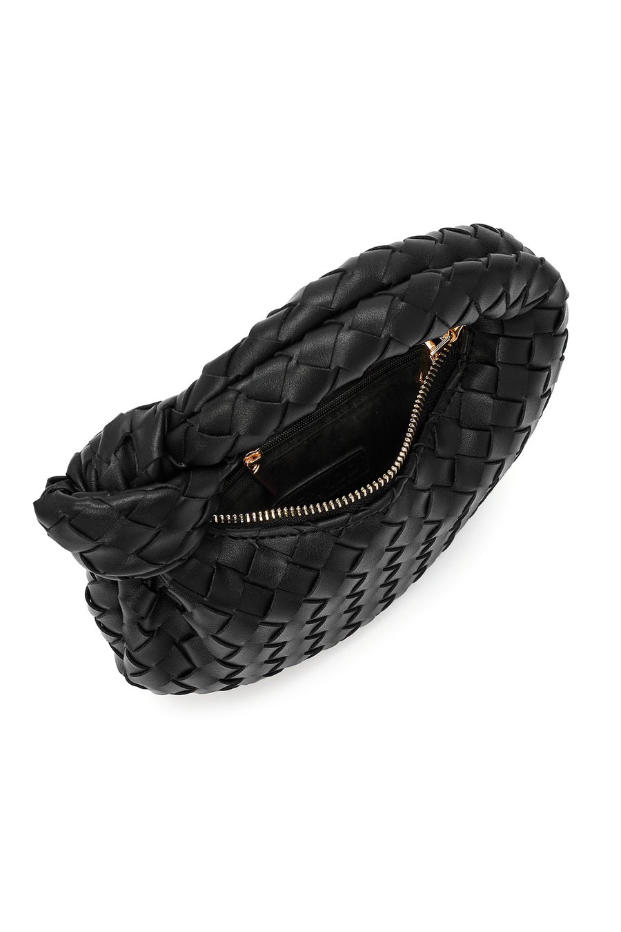 Women's Black Knitted Mini Handbag