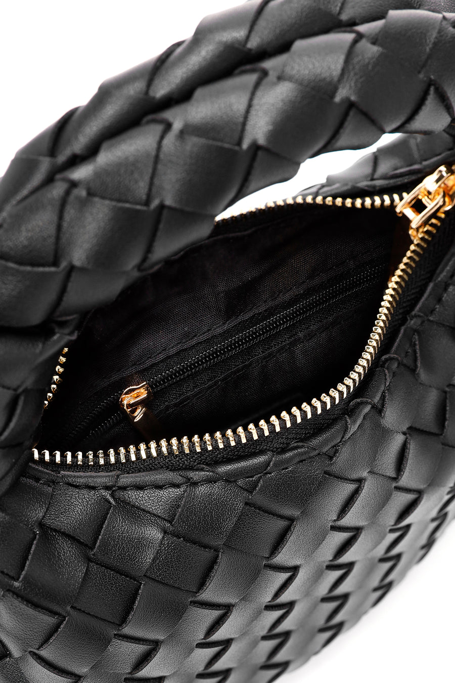 Women's Black Knitted Mini Handbag