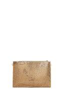 Women's Gold Stone Long Chain Strap Evening Clutch Bag | Derimod