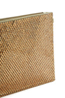 Women's Gold Stone Long Chain Strap Evening Clutch Bag | Derimod