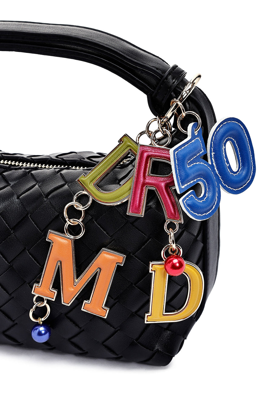Women's Black Accessory Knitted Mini Handbag