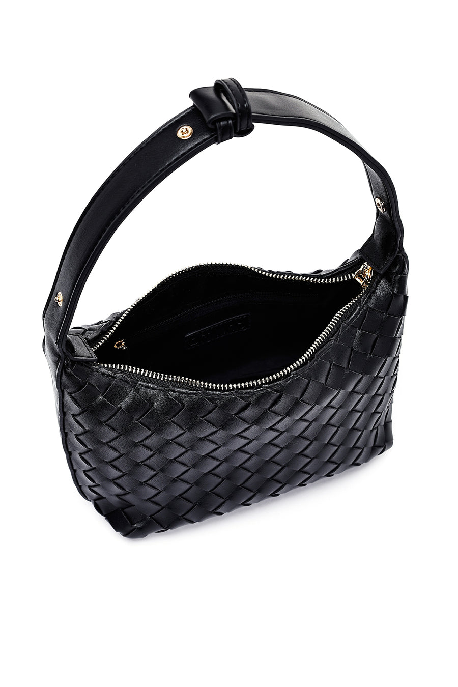 Women's Black Accessory Knitted Mini Handbag