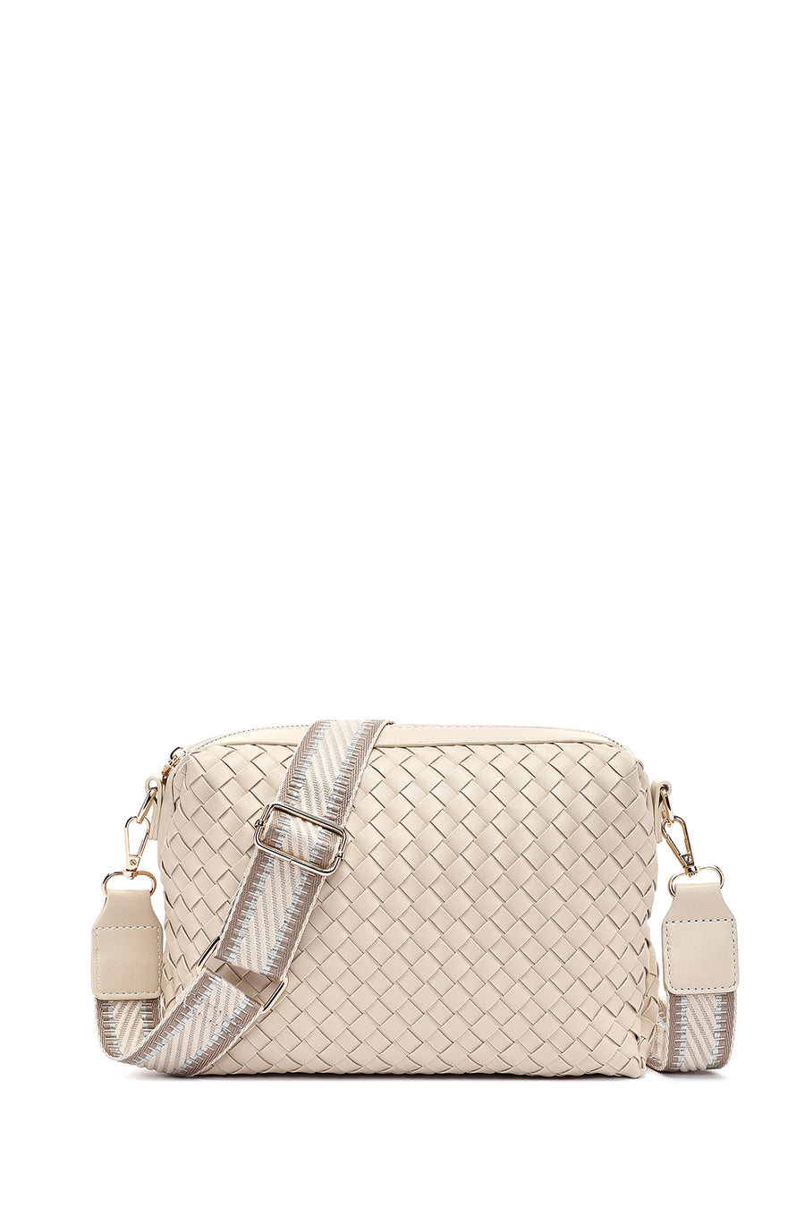 Women's Cream Knitted Crossbody Bag 25SBD293329 | Derimod