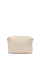 Women's Cream Knitted Crossbody Bag | Derimod