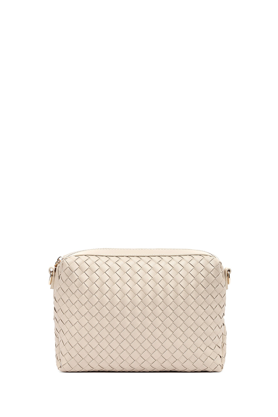 Women's Cream Knitted Crossbody Bag