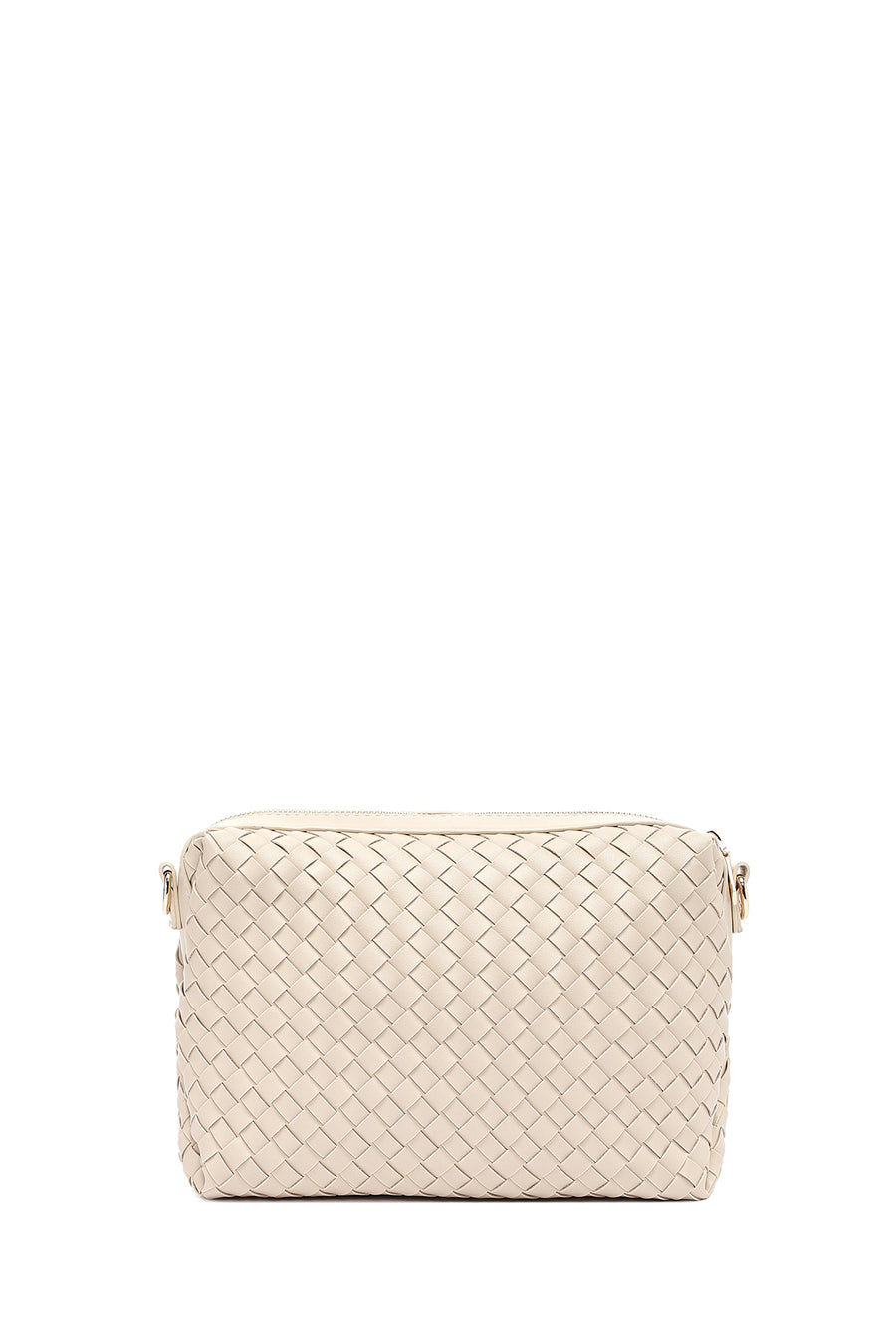 Women's Cream Knitted Crossbody Bag