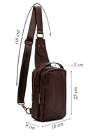 Men's Brown Mini Crossbody Bag | Derimod