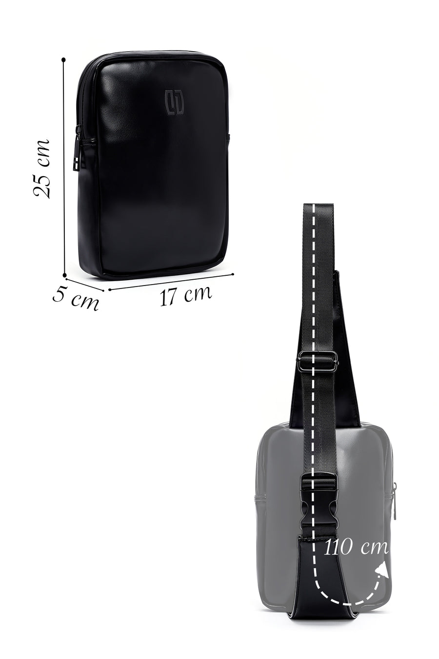 Men's Black Mini Crossbody Bag