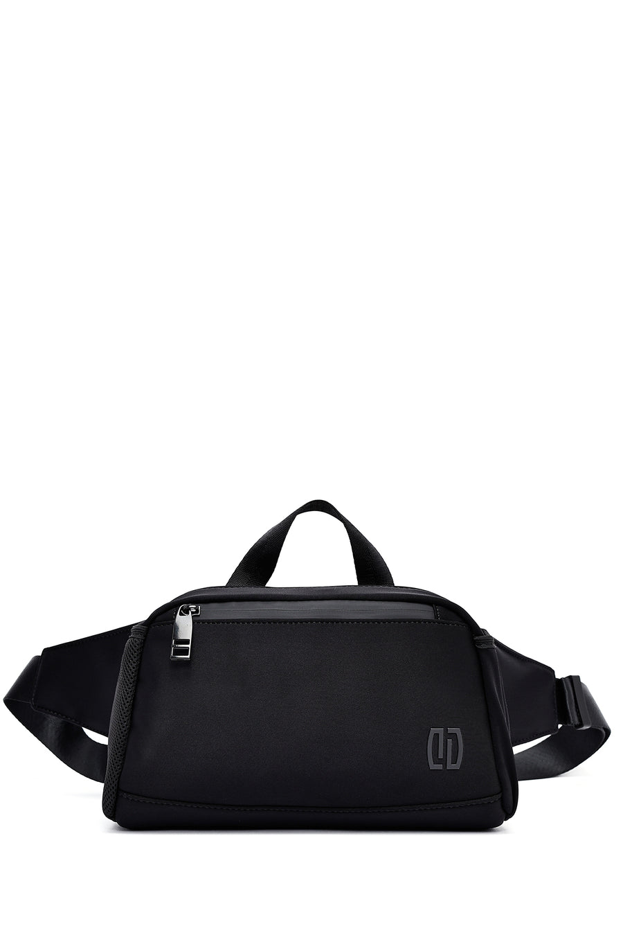 Men's Black Fabric Mini Waist Bag